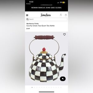 Mackenzie Childs Tea Kettle